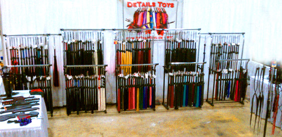 DetailsToys.com flogger display at BDSM Toy show
