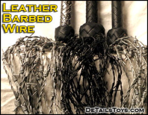 leather barbed wire floggers