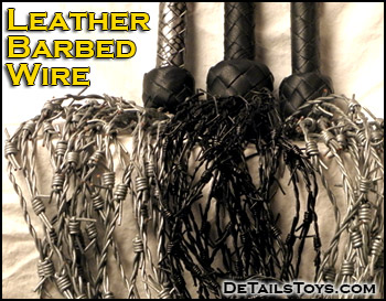 leather barbed wire floggers