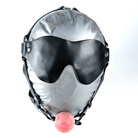 blindfold with gag head peice