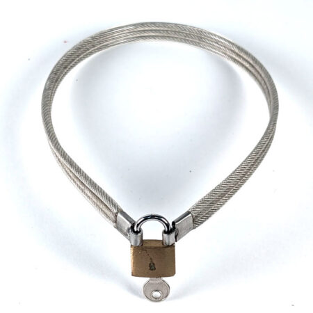 steel cable collar with lock