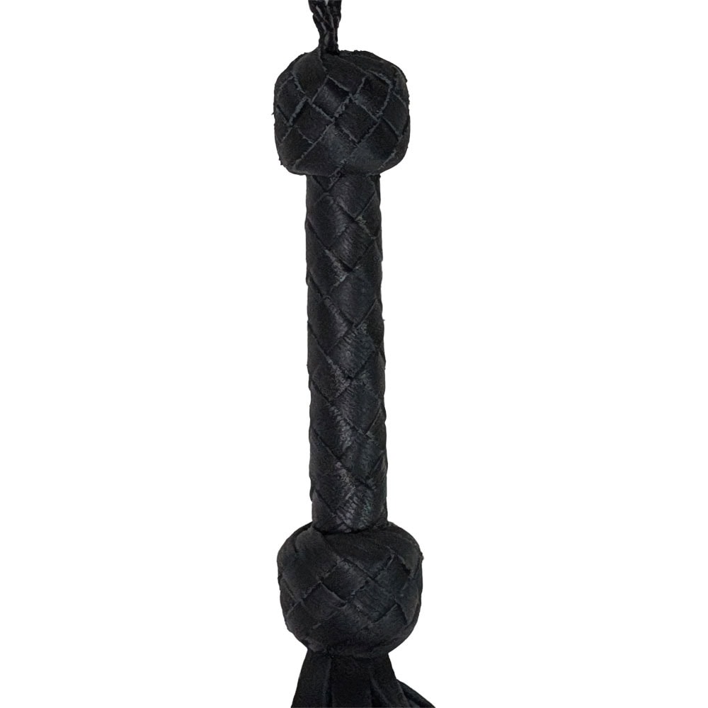 Black Buffalo Single Extra Short Flogger - Black Handle - 260020 2 Buffalo Mini Flogger