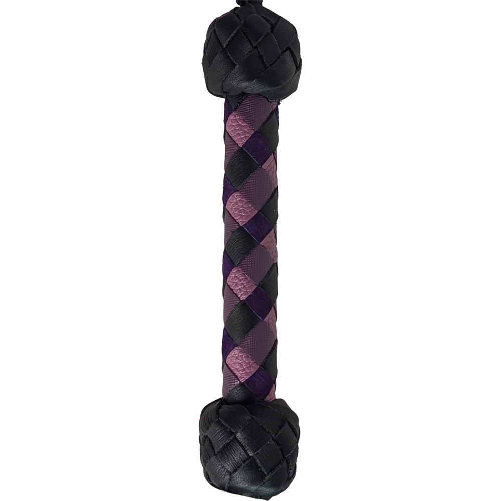 Black Elk Single Medium Flogger - Multi Purple & Black Handle - 260062a 2 Elk Flogger