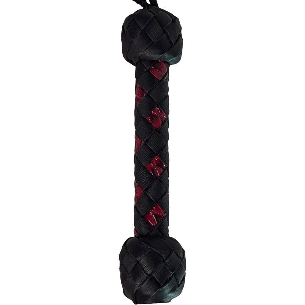 Black Elk Single Medium Flogger - Red & Black Handle - 260066 2 Elk Flogger