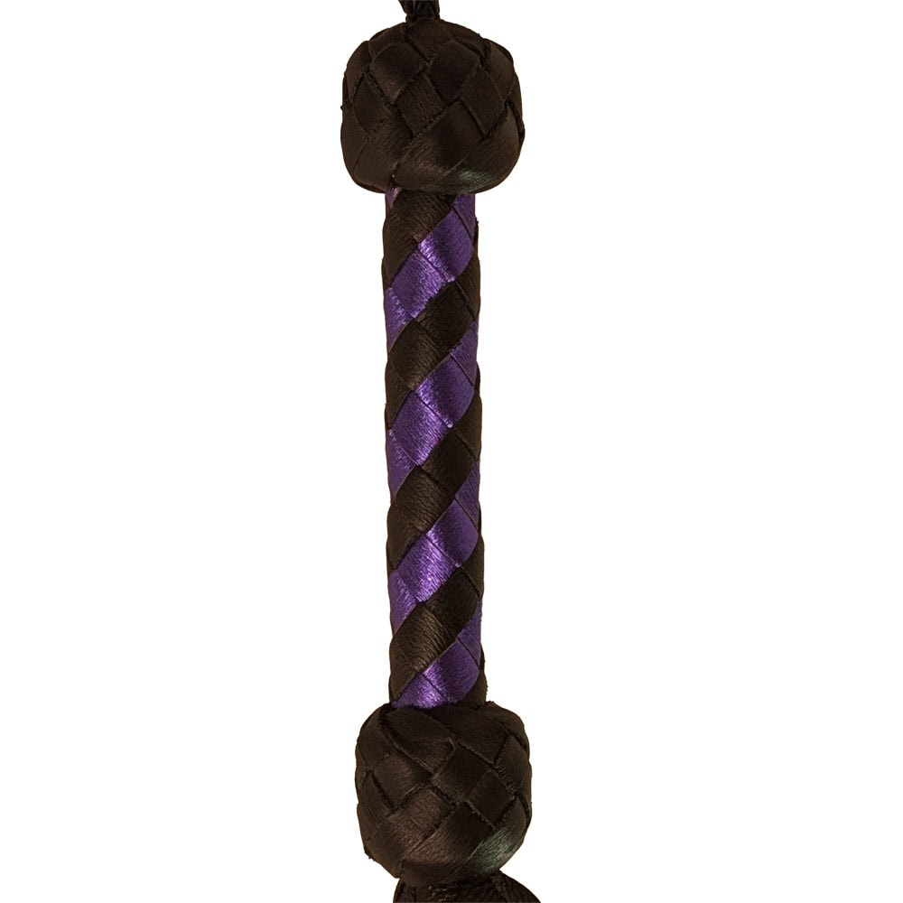 Black Elk Single Medium Flogger - Purple & Black Handle - 260069 2 Elk Flogger