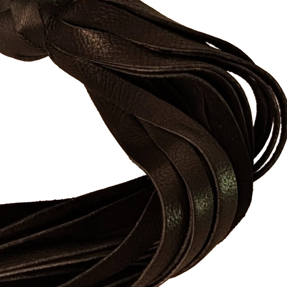 Black Elk Single Medium Flogger - Purple & Black Handle - 260069 3 Elk Flogger