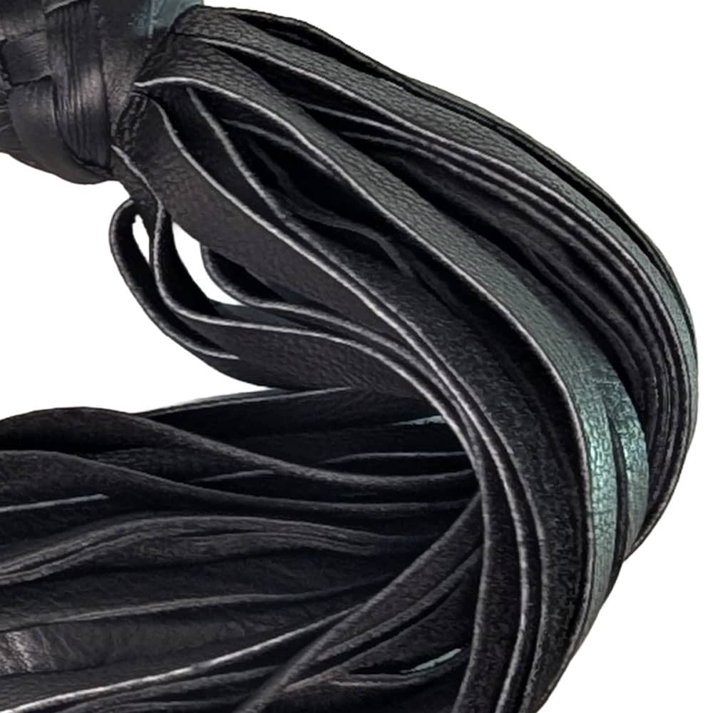 Black Elk Double Medium Flogger - Purple & Black Handle - 260071 3 Elk Flogger